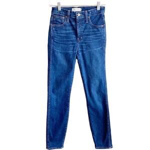 Madewell 10” high rise skinny Jean dark wash 25